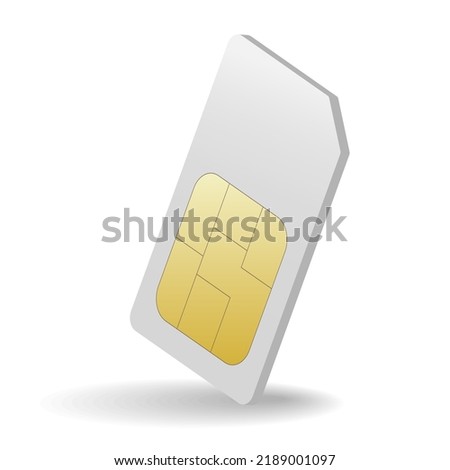 Simcard isolated 3d design gsm. realistic vektor