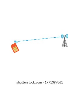 simcard tower signal  icon vector illustration design