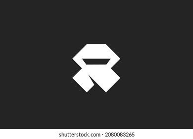 diseño de logotipo de ninja de cabeza simétrica