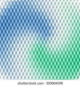 Simetrichnyh pattern of volumetric colored cubes