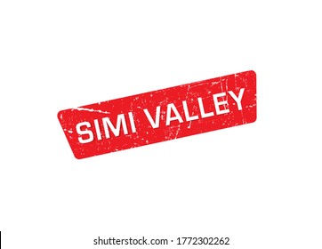 Simi Valley stamp or sign design vector