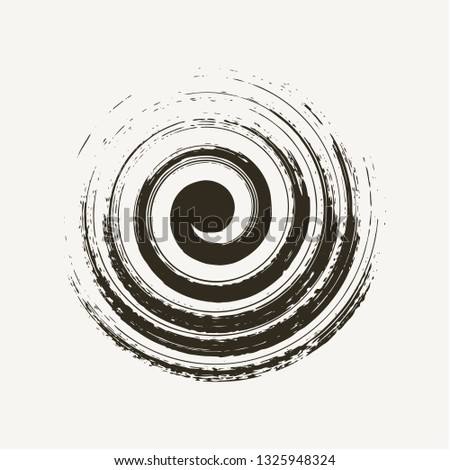 Simil handmade brush spiral vector