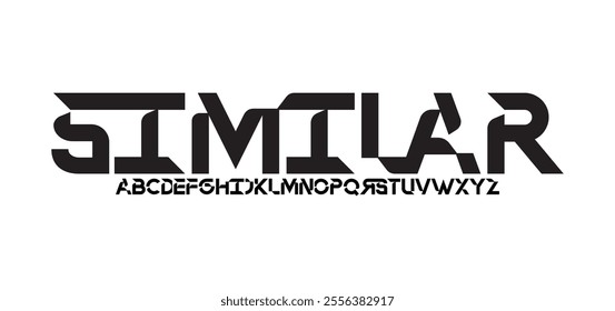 Similar, Modern urban alphabet fonts. Typography sport, simple, technology, fashion, digital, future creative logo font.
