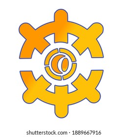 similar to ship steering or boat rudder, boat rudder vector