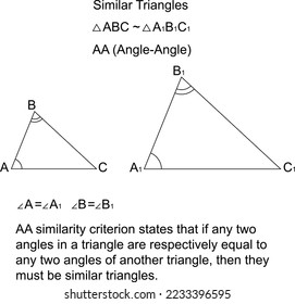 
Similar Triangles Theorem AA (or AAA) or Angle-Angle Similarity Criterion