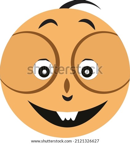 simile emoji emoticon vector art illustration 