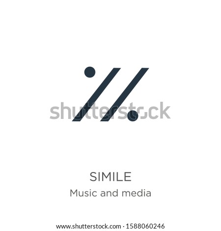 Simile icon vector. Trendy flat simile icon from music and media collection isolated on white background. Vector illustration can be used for web and mobile graphic design, logo, eps10