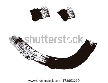 similing painting face background