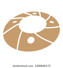 Simit icon clipart design template isolated illustration