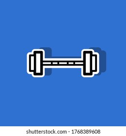 Iluminación digital Simle barell con fondo azul, equipo de gimnasia, icono de barril aislado. Vector Eps 10