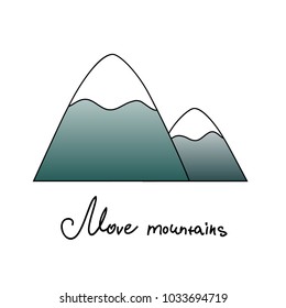 Simle mountains with phrase