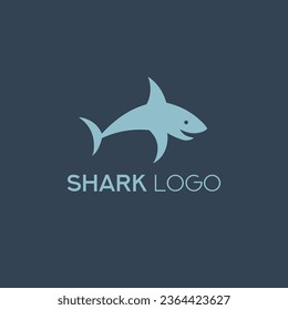 Simle Shark Logo Vector Minimalist Logo
