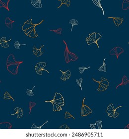 simless pattern flower plants banana ginko