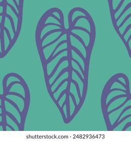 Plantas de Flores de Patrón Sencillo Vector Tropical Textil 
