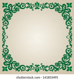 Simmetric ornament frame in Victorian style. Element for design. Frame for your text. It can be used for decorating of invitations, cards, decoration for bags and clothes.
