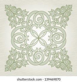 Simmetric ornament pattern in Victorian style. Element for design. It can be used for decorating of invitations, cards, decoration for bags and at tattoo creation.