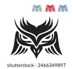 SIMMPLE AN OWL BIRD BRD LOGO, silhouette of night bird vector illustrations