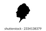 Simone de Beauvoir silhouette, high quality vector