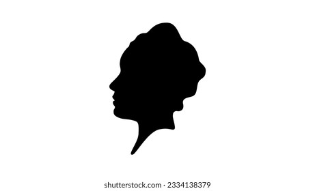 Simone de Beauvoir silhouette, hochwertige Vektorgrafik