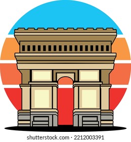 Simpang Lima Gumul Monument Kediri City Vector