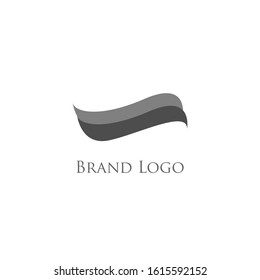the simpe elegant logo of grey wave