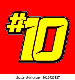 Simpel 10 Racing Number Vector Set: เวกเตอร์สต็อก (ปลอดค่าลิขสิทธิ์ ...