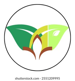 Logotipo simples e limpo inspirado na natureza 