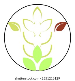 Logotipo simples e limpo inspirado na natureza 