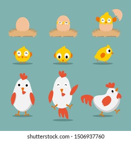 Simpel Cool Cartoon Chicken Vector Clip Stock Vector (Royalty Free ...