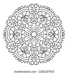 Simpel Flower Mandala Vector Illustration Stock Vector (Royalty Free ...