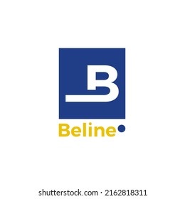 Simpel letter B logo design in cube box shape for brand identity