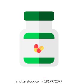 A simpel medicine bottle icon design suitable for use in content related to health and medicine. Download this icon now.