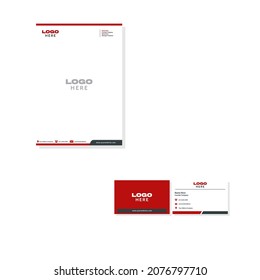 simpel and modern design letterhead and business card