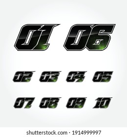 Simpel Racing Start Number Vector Set