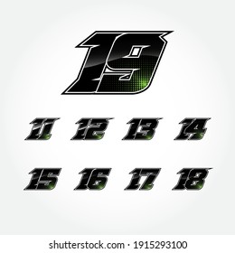 Simpel Racing Start Number Vector Set