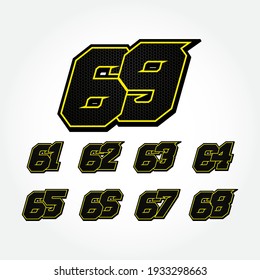 Simpel Racing Start Number Vector Set