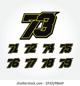 Simpel Racing Start Number Vector Set