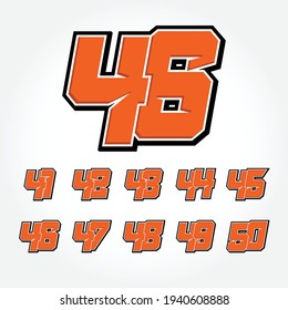 Simpel Racing Start Number Vector Set
