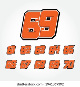 Simpel Racing Start Number Vector Set