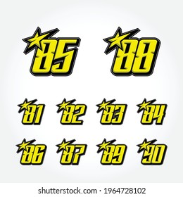 Simpel Racing Start Number Vector Set