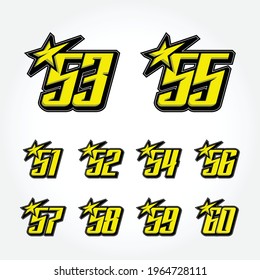 Simpel Racing Start Number Vector Set