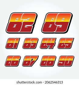 Simpel Racing Start Number Vector Set
