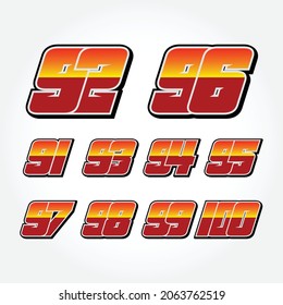 Simpel Racing Start Number Vector Set