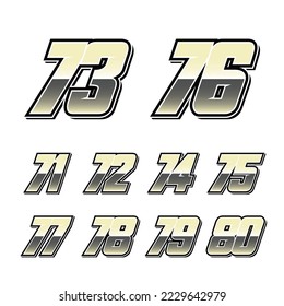 Simpel Racing Start Number Vector Set