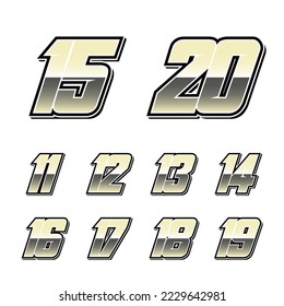 Simpel Racing Start Number Vector Set