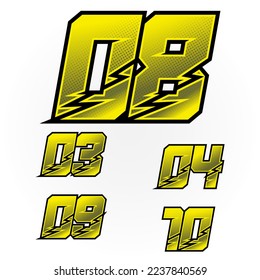Simpel Star Racing Start Number Vector Set