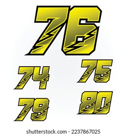 Simpel Star Racing Start Number Vector Set
