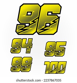 Simpel Star Racing Start Number Vector Set