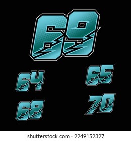 Simpel Star Racing Start Number Vector Set