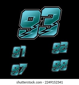 Simpel Star Racing Start Number Vector Set